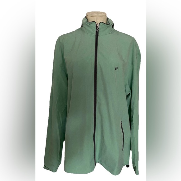 New LinkSoul Size L Men’s Windbreaker Color Aloe Full Zip styleLS339